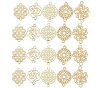 Gatuida 50pcs Filigree Jewelry Connector Findings Heart Linking Charms Assorted Metal Pendant Links For Diy Necklace Bracele And Earring Making Projects Assorted Styles