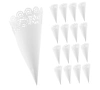 Gatuida 50pcs Hollow Lace Paper Cones Colorful Confetti Holders for Weddings Parties Celebrations Elegant Lace Design for Table Decor Versatile Event Accessory