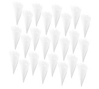 Gatuida 50Pcs Hollow Lace Paper Cones for Food Colorful Confetti Holders for Weddings Bridal Showers and Celebratory Events Elegant Design Lightweight for Petals