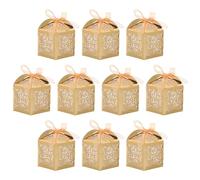 Gatuida 50pcs Hollow Rose Shape Candy Paper Box Set for Wedding Party Favors, Small Decorative Paper Candy Boxes for Anniversary and Guest Packaging