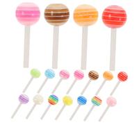 Gatuida 50pcs Lollipop Nail Charms for DIY Manicure Candy Shaped Nail Decors Mixed Colors Safe High Grade Resin Accessories for Women for Summer and Daily Dating