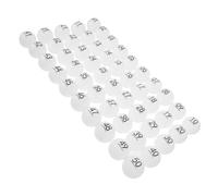 Gatuida 50Pcs Lottery Balls Game Props for Raffles Drawings and Party Events Lightweight White Balls with Numbers