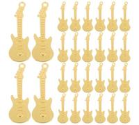 Gatuida 50pcs Metal Guitar Charms for Necklace Bracelet Making Acoustic Guitar Music Instrument Pendants for DIY Crafts Keychain Decorations
