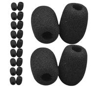 Gatuida 50pcs Microphone Protector Cover Foam Windscreen for Headset Mic Noise Reduction for Conference Public Speaking Secure Attachment Easy Replacement for Various Devices