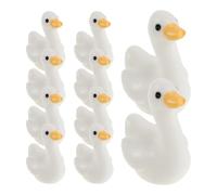 Gatuida 50pcs Mini Resin Goose Figurines Small Silly Goose Ornaments for Garden Aquarium Decor Micro Landscape Cake Toppers DIY Craft Accessories