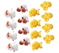 Gatuida 50Pcs Miniature Fake Popcorn DIY Craft Accessories Resin Popcorn Props for Phone Decoration and Photography Safe Odorless Material and Mini House Embellishments
