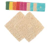 Gatuida 50pcs Natural Loofah Chewing for Small Animals Guinea Pig Hamster Rabbit Chew Treats Molar Grinding Pet Playthings Teeth Care Snacks Random Color