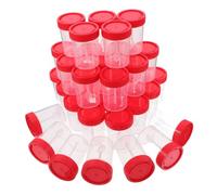 Gatuida 50pcs Plastic Specimen Cup for Stool Container Spiral Cover Test Cup for Laboratory Sampling and Sealing Random Color