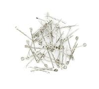 Gatuida 50pcs Silver Bobby Hair Clips with Flat Pads for DIY Beadwork Metal Hair Pins for Women