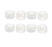 Gatuida 50PCS Silver Earnuts Earring Stoppers DIY Jewelry Making Accessories Copper Silicone Ear Backs for Women Non Slip Craft Supplies
