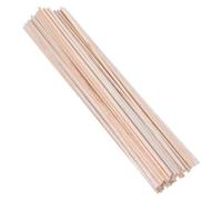 Gatuida 50pcs Unfinished Basswood Dowel Rods Square Woodcraft Sticks for DIY Projects Crafts and Model Building Lightweight Natural Wood Strips for Creative Use
