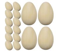Gatuida 50pcs Unpainted Wooden Eggs for Crafts Fake Artificial Easter Egg to Paint 1.26" Smooth Solid Paintable Dummy Model for Kids Arts Family DIY Spring Party Home Tree Table Decorations