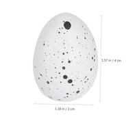 Gatuida 50pcs White Plastic Easter Eggs 4x3cm Realistic Simulation Bird Eggs Party Decor Lifelike Easter Holiday Decoration for Hunts and Crafts