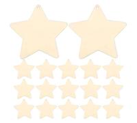 Gatuida 50pcs Wooden Paintable Stars Star Wooden Embellishment Creative Natural Wood Smooth Coloring Simple Hanging Design Christmas Party DIY Crafts