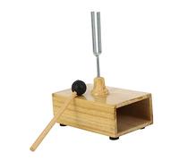 Gatuida 512hz Tuning Fork with Wooden Resonator Box and Mallet Set for Physics Teaching, Acoustic Experiment Tool for Classroom Use, Mounted Educational Tuning Fork Kit