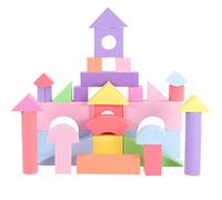 Gatuida 52Pcs Eva Building Blocks Soft Stackable Shapes for Color Learning Educational for Early Childhood Development Safe Non Toxic for Hands Play
