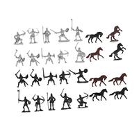 Gatuida 56pcs Soldiers Horses Cavalrymen Toy Soldiers Figures Horses Boy Girl's Mini Craft Toys
