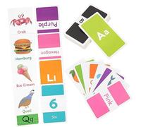 Gatuida 58Sheets Educational Flash Cards for Double Sided Learning Cards with Colors Numbers Shapes and Abcs for Aged Fun Sensory Plaything for Cognitive Development