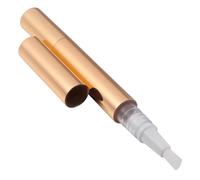 Gatuida 5pcs 3ml Bright Gold Nail Polish Rotate Pen Cosmetic Applicators Container Refillable Lip Gloss Tube Liquid Foundation Dispenser Bottle for Makeup and Travel