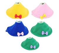 Gatuida 5pcs Anti-pecking Protective Collars for Parrots Breathable and Neck Shield for Pet Birds Stylish Design Pet Bird Supplies in Random Colors Yellow Pink Blue Green