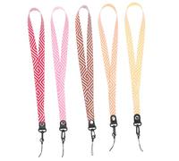 Gatuida 5pcs Badge Lanyards with Neck Hanging Ropes Lightweight Id Card Holders for Work School Office Keys and Mobile Phones Suitable for Students Teachers Colleagues Random Color