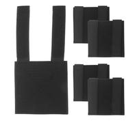 Gatuida 5pcs Black Nylon Molle Patch Panel with Hook and Loop Fastener, Flexible Design for Insignia and Patches, for Indoor and DIY Tactical Badge Display