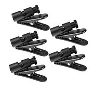 Gatuida 5pcs Black Plastic Wire Cord Clips for Microphone and Earbud Cable Management Clip Cable on Collar for Indoor Use and Speeches