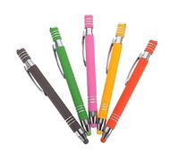 Gatuida 5Pcs Capacitive Stylus Pens with Humanized Metal Handles Portable Screen Pens and Smooth Ballpoint Writing Tools Compatible with All Touchscreen Devices for Office Random Color