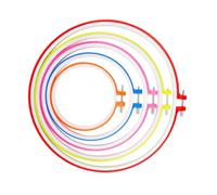 Gatuida 5pcs Cross Stitch Circle Embroidery Hoop DIY Craft Frames for Needlework Quilting and Decoration Smooth Fabric Fixing Tool for Beginners and DIY Lovers Random Color