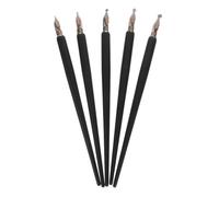 Gatuida 5pcs Dipping Pen Set with Wooden Handle Steel Nib for Calligraphy and Drawing Art Classic Design Writing Dip Pens for Chinese Calligraphy Gothic Fonts Artists Beginners