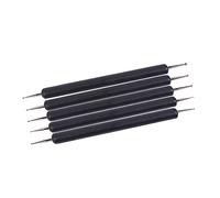 Gatuida 5pcs Double Ended Nail Art Pens Black Dotting Tools for Embossing Painting and Modeling Versatile Ball Stylus Kit for Clay Nail Design