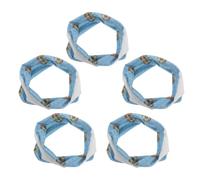 Gatuida 5pcs Elastic Sports Sweatbands with Moisture Wicking for Hair, Eyecatching Soccer Party Decor Headbands for Women Men, Running Headband for Yoga and National Football Matches