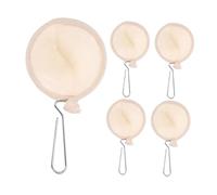 Gatuida 5pcs Fine Mesh Strainer Bags Coffee Tea Filter Pouch Fine Tea Strainer Reusable Food Filter Bag Beige