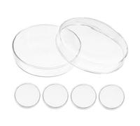 Gatuida 5pcs Glass Petri Dishes with Lids High Temperature Resistant Thick Borosilicate Culture Plates for Laboratory Chemistry Plant Tissue Culture Microbiology and Scientific Experiments