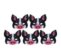 Gatuida 5pcs Halloween Pig Masks: Horror Animal Masks for Carnival Halloween Christmas Costume Party Masquerade Cosplay Accessories