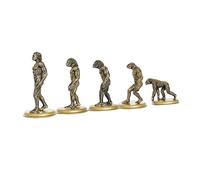 Gatuida 5pcs Human Model Simulation Figures Educational Teaching Tool for Understanding Human Evolution History Safe Material Dark Gold Primitive People Ornament