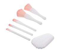 Gatuida 5pcs Makeup Brush Set Case Shell Mirror for Eye Shadow and Flat Brush Travel Cosmetic Storage Organizer for Women