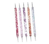 Gatuida 5pcs Manicure Set French Manicure Gel Polish Nail Art Glitter Gems Picker Dotting Pen for Nail Art Diy Practice