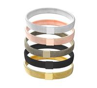 Gatuida 5pcs Men's Stretchable Metal Armband Cuff Slip Armlet Bracelet Sleeve for Long Sleeves Mixed Colors for Casual Wear and Chores