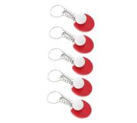 Gatuida 5pcs Mini Metal Pong Paddle Keychain Realistic Sport Bag Hanging Pendant Compact and Stylish Table Tennis Key Rings for Fans Party Favors and Team