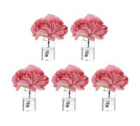 Gatuida 5pcs Miniature Flower Vase :Dollhouse Tiny Glass Bottles With Artificial Flowers - Micro Landscape Decoration Prop For Desk Fairy Garden Accessory