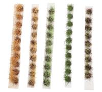Gatuida 5pcs Miniature Static Grass Tufts Realistic Greenery for Dioramas Model Train Scenery Lowland Shrubs Artificial Grass Clusters for Gaming Terrain