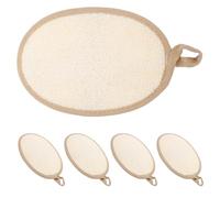 Gatuida 5pcs Natural Loofah Exfoliating Bath Towel for Shower Cleansing Plant-Based Gentle Scrubber for Body Washing for Daily Bath Routine