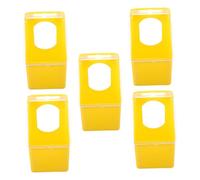 Gatuida 5pcs Pigeon Cage Hanging Feeder with Clear Lid Small Plastic Bird Food and Water Dispenser for Parakeets Doves Poultry Space-saving Cage Mount Feeding Box Protects Against Grime