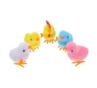 Gatuida 5pcs Plush Clockwork Chicken for Realistic Easter Party Favors Miniature Farm Decor Engaging Wind Up Jumping Chickens for Easter Bag Fillers