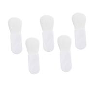 Gatuida 5pcs Portable Multipurpose Makeup Brush with Supple Bristles for Blush Application Mini Thumb-handle Cosmetic Brushes and Easy to Hold White Round Head Design