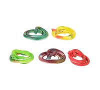 Gatuida 5Pcs Realistic Snake Lifelike Fake Snakes for Fun Party Props Playthings Versatile Decor for Gatherings Tricks Soft Rubber Design
