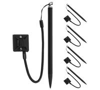 Gatuida 5pcs Resistive Screen Pen Lost Strap and Fixed Base Tip Stylus for Touchscreen Pos Machine Drawing