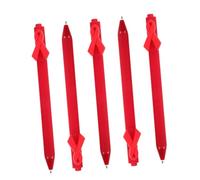 Gatuida 5pcs Ribbon Shaped Ballpoint Pens for Cancer Awareness Fundraising Portable Creative Plastic Writing Pens for Volunteers and Students Eye Catching Red Ribbon Design Office