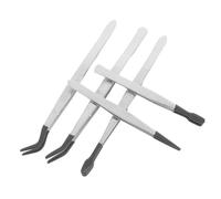 Gatuida 5pcs Rubber Coated Precision Tweezers Soft Tip for Gentle Handling Electronics Jewelry Crafting Lab Use Break-Resistant Multifunctional Tools